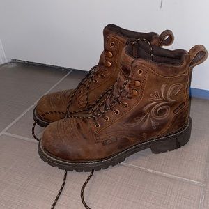 Super Cute Embroidered Steel Toed Safety Boots